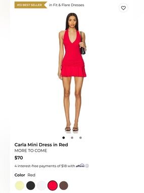 NWT Carla Mini Dress in Red